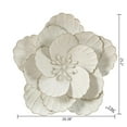 thumbnail image 2 of LuxenHome Distressed White Metal Flower Wall Decor, 2 of 7