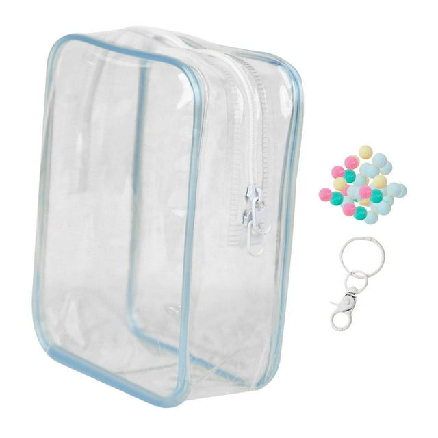 Bolsa de exhibición de figuras, bolsa de almacenamiento de minimuñecas a prueba de polvo para minifiguras de 5,91 pulgadas azul con hebilla