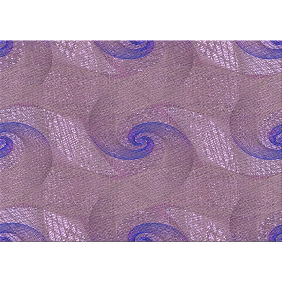 Ahgly Company Indoor Rectangle Patterned French Lilac Purple Area Rugs, 7' x 9'