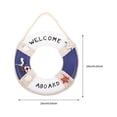 thumbnail image 2 of OUNONA Navy Wooden Life Rings Nautical Decors for Bar and Pool Decoration 2Pcs, 2 of 7