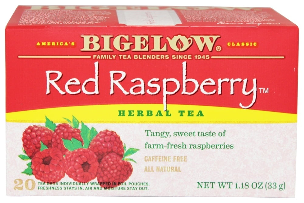 Bigelow Red Raspberry Herbal Tea Bags, 20 Count