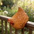 thumbnail image 4 of Garden Chicken Fence Decor Ornament, Farmyard Hen Fence Peeker Garden Decoration Outdoor Yard Fence Art, Decorative Chicken Fence Figurine Display for Garden Patio Balcony Yard Decor, 4 of 6