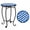 Blue, variant on Biotree 14 Inch Mosaic Patio Accent Table, Metal Outdoor Side Table Plant Stand with Sunflower Floral Top and X-Base for Backyard Poolside, Yellow