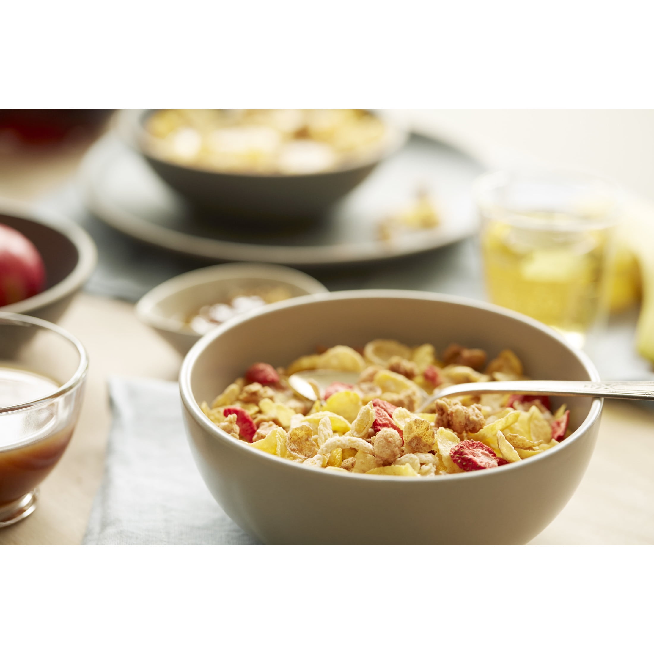 Post Honey Bunches of Oats with Strawberries Cereal, Crunchy Honey & Strawberry Breakfast Cereal, 16.5oz (Pack 4)