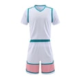 thumbnail image 6 of HXWCHs Girls Boys Basketball Shirt and Shorts 2 Piece Printed Sports Uniform Set for Kids Youth Size: 7-8 Years White, 6 of 8
