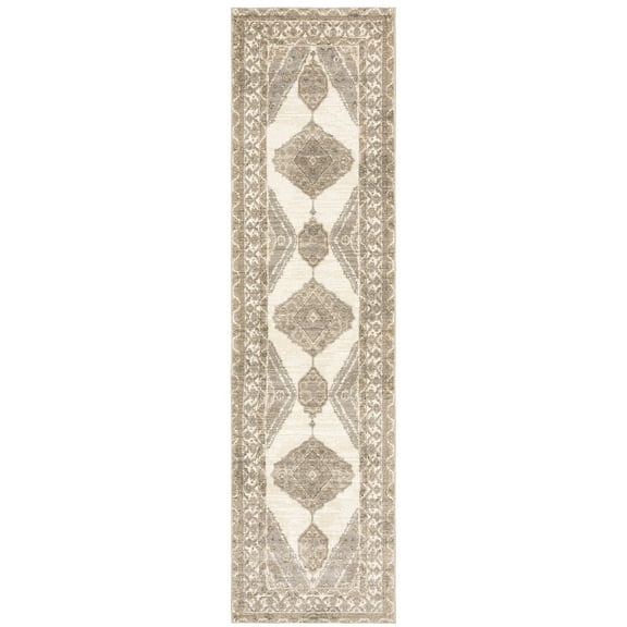 Oriental Weavers ANDORRA Beige 2' 3 X 8' Area Rug