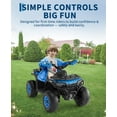 thumbnail image 4 of 12V Kids Ride-On ATV with Remote Control, Bluetooth Music, Lights, Spring Suspension, 2-Speed Electric 4-Wheeler for Ages 2-6, 4 of 8