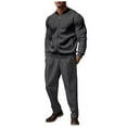 thumbnail image 3 of Zedker Men's 2 Piece Tracksuit Set Polo Athletic Sweatsuit Quarter Zip Jogging Long Sleeve Casual Sports Outfits, 3 of 8