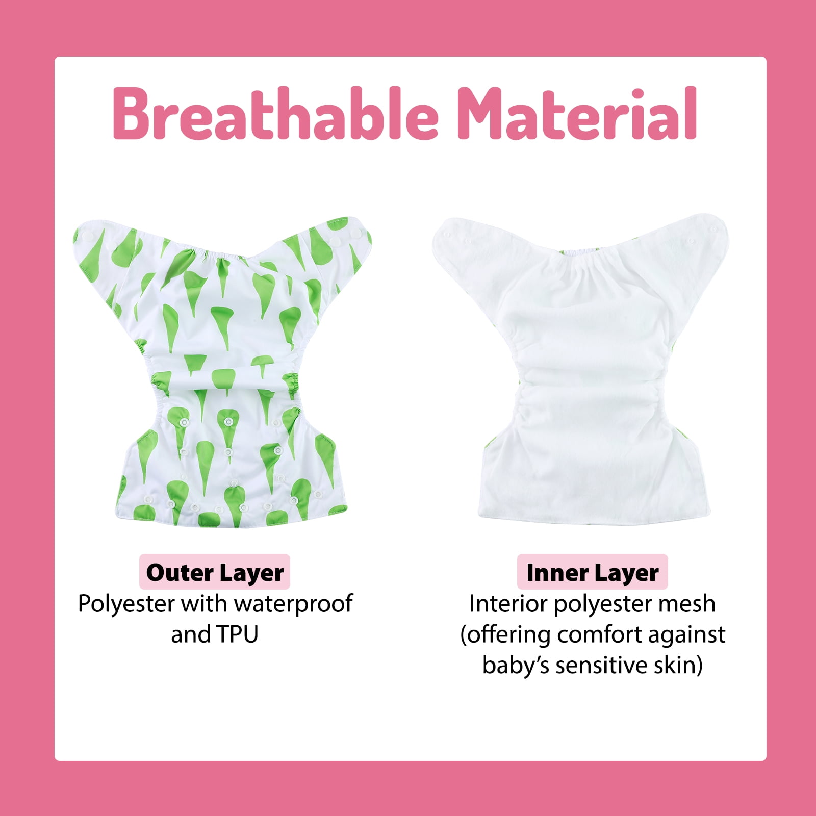 Piu Dino Baby Pool Diaper (Kit w/ 2 units) - Pink