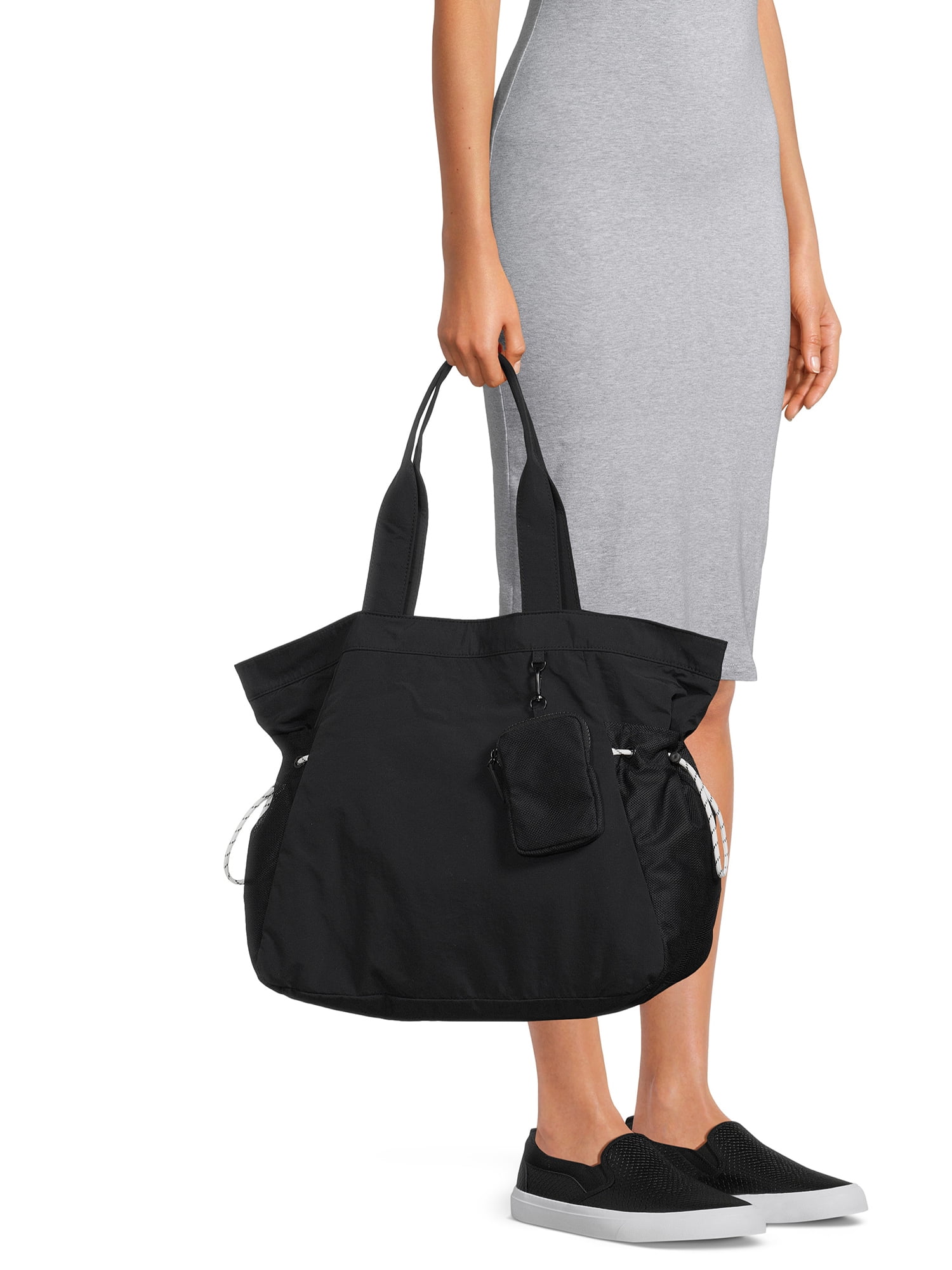 Athletic Works Women's Tote Bag with Removable Pouch, Black