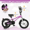 thumbnail image 6 of Costway 14" Kids Bike for 3-5 Years Old Boys & Girls with Adjustable Seat Handbrake Reflectors Purple, 6 of 10