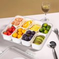 thumbnail image 6 of Snack Box Container, Divided Serving Tray with Lid and Handle Snackle Box Container, Snack Organizer for Adults Fruit Tray, Veggie Tray, Perfect for Party, Entertaining, 6 of 7