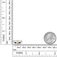 thumbnail image 6 of Gem Stone King 10K White Gold Peach Morganite and Black Diamond 3-Stone Ring for Women | 0.80 Cttw | Round 6MM | Gemstone October Birthstone | Size 8, 6 of 6