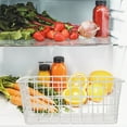 thumbnail image 4 of 2Pcs Potato And Onion Storage Bin Metal Freezer Baskets 11.0X8.3X4.7in, 4 of 4