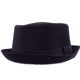 3386 Belfry Crushable Porkpie, Large, Silver Belfry Jazz Wool Pork Pie Hat with Diamond Crown – Hats in  main image 4