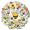 3A, variant on Cute Bee Stickers Nature Stickers Floral Stickers for Laptop Suitcase Notebook
