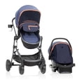 thumbnail image 1 of Sistema de viaje Evenflo Pivot Vizor con asiento infantil para automóvil LiteMax (Promenade Blue), 1 of 5