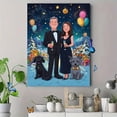thumbnail image 4 of Qisvanset New Year Couple With Dogs Canvas Wall Art 15.75x11.81 Inches, 4 of 8