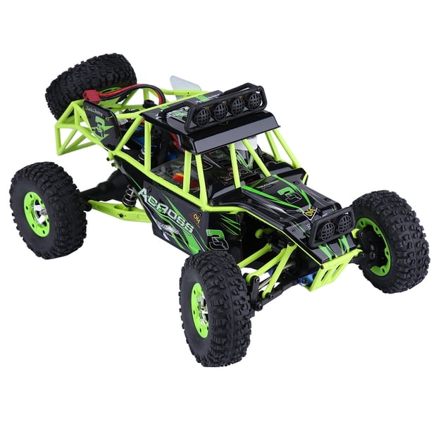 Coche de Juguete RC ANGGREK Wltoys 12428 4WD 24 GHz Escala 1/12 Negro Verde