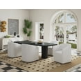 thumbnail image 2 of Manhattan Comfort Anna 19.69" Round Faux Leather Dining Chair in Cream (2 Pc), 2 of 10