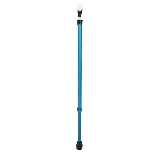 Elderly Walking Cane Anti Slip Adjustable Height Aluminum Alloy Hand Walking Stick(Blue )
