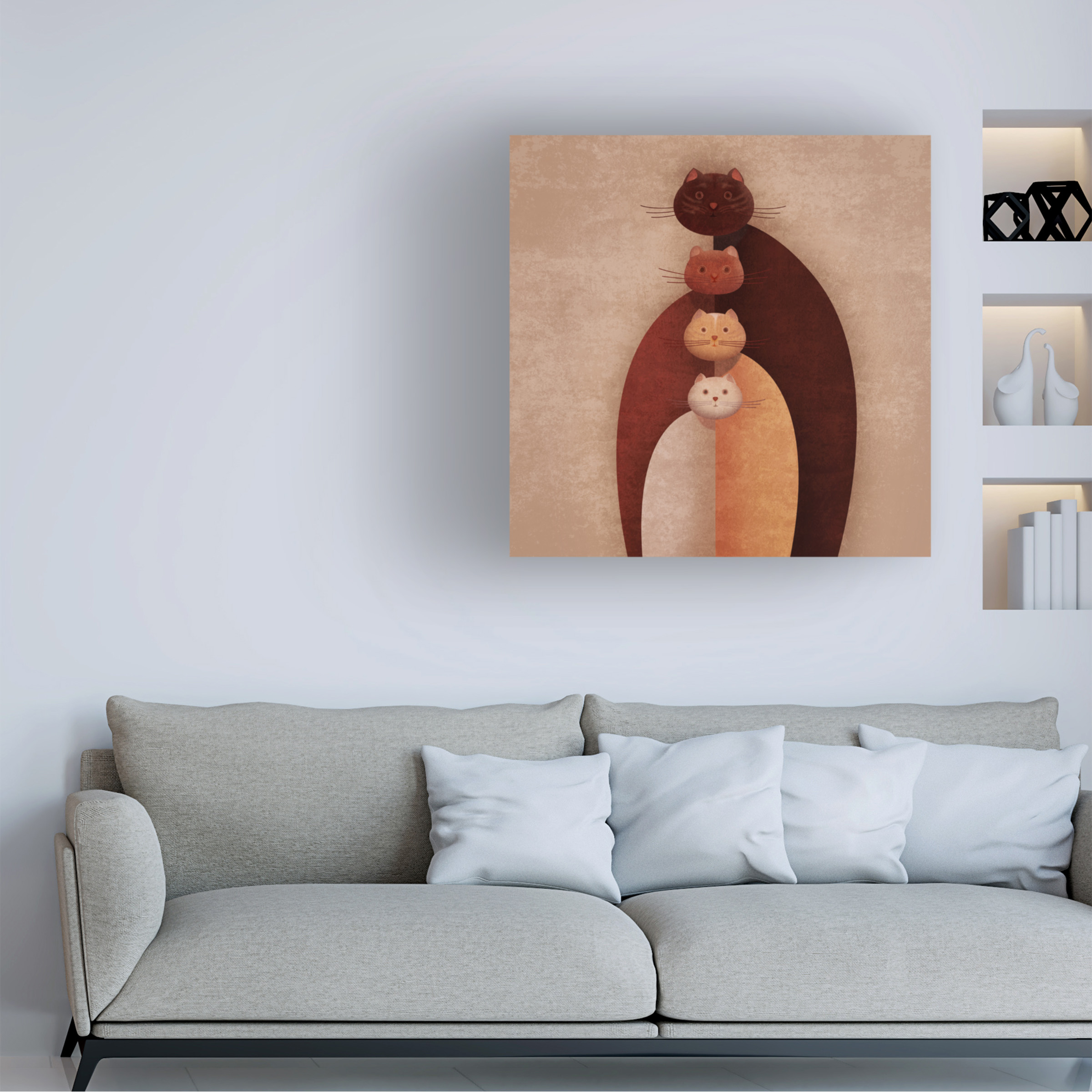 Emel Tunaboylu 'Cat Gang' Canvas Art