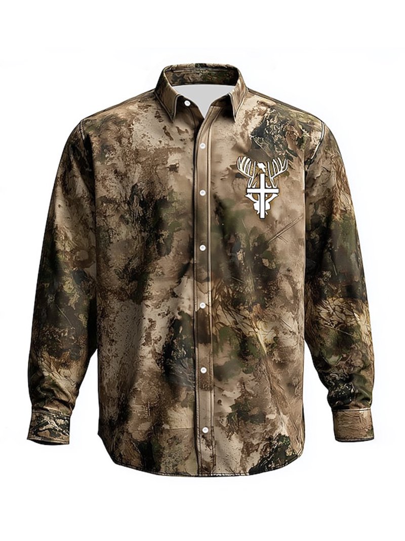 camouflage button down dress shirt Camo Collection this shirt features a relaxed fit for all Men's Button Down Short Sleeve