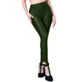 thumbnail image 2 of Women'S High Waist Shiny Stirrup Skinny Stretch Leggings Green M, 2 of 8