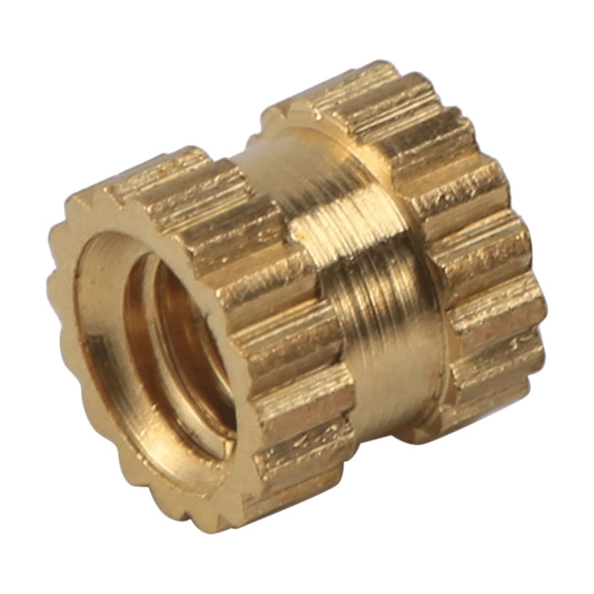 M2 X 3mm Brass Cylinder Knurled Threaded Round Insert Embedded Nuts 1000pcs