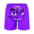 thumbnail image 5 of ibiyuan Men Swim Shorts 3d Cartoon Smile Face Quickdry Men's Board Shorts Drawstring Waist Mens Bathing Suit Beach Swimwear, 5 of 5
