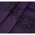 thumbnail image 6 of Chezmoi Collection Royal Luxury Jacquard Floral Comforter Set, Oversized Queen, Purple, 7-Piece, 6 of 9