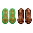 thumbnail image 1 of segolike 2 Pairs 2 Colors Socks Female Non Slip Pilates Exercise Gym Floor Socks Green+Coffee, 1 of 5