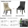thumbnail image 6 of Velvet Wingback Side Chair Cover Slipcover Stretch Washable Sloping Armchair Accent Chair Protector Seat Cover for Dining Room Banquet Home Party Decor 1PACK, 6 of 12