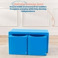 thumbnail image 3 of ECR4Kids Tri-Me Table and Cube Chair Play Set, Multipurpose Furniture, Blue, 3-Piece, 3 of 9