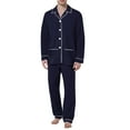 thumbnail image 2 of Kureaily Mens Four Seasons Leisure Soft And Comfortable Home Solid Color Shirt Pants Pajama Set Home Service Two Piece Set Summer Pajamas, 2 of 4