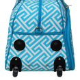 thumbnail image 4 of CalBags Classic Prints 21-Inch Carry-On Rolling Duffel Bag - Light Blue White Greek Key, 4 of 6