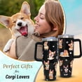 thumbnail image 2 of Corgi Gifts For Corgi Lovers-40oz Cute Corgi Tumbler With Handle Lid and Straw -Corgi Gifts For Women-Dog Lover Gifts-Dog Owner Gifts Stainless Steel Insulated Bottle Travel Mug Coffee Cup, 2 of 6