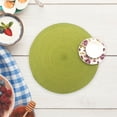 thumbnail image 3 of opvise Table Mat Reusable Waterproof Round Tea Coffee Cup Coasters for Cafes Orange, 3 of 7