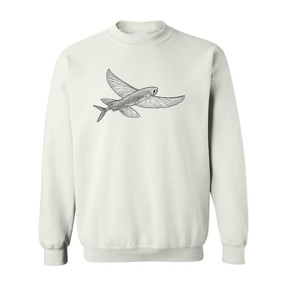 Flying Fish Sketch Sweatshirt Men -Image by Shutterstock, Male 5X-Large