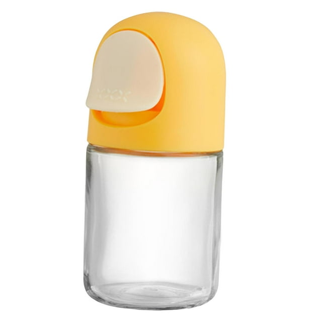 Contenedor de especias, tarro de condimentos, a prueba de polvo, vidrio, suministros de cocina, coctelera, rellenable Amarillo