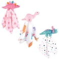 thumbnail image 1 of Manta de peluche Hudson Baby Cute-A-Saurus de 36 x 36 cm, paquete de 3, 1 of 5