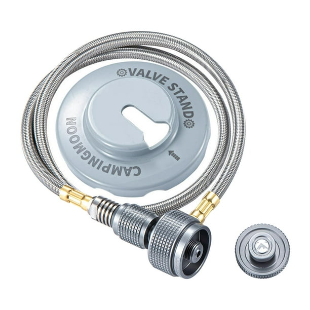 Adaptador de Recarga de Estufa de Gas para Acampar Manguera Del Quemador Del Horno Recipiente de Gas para Caminatas Al Aire Libre BBQ Picnic Los 60x3x3.2cm Sunnimix Manguera adaptadora de estufa de gas