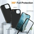 thumbnail image 3 of JTCASES for iPhone 14 Case, Shockproof Anti-drop PC Frame Anti-slip Strip Silicone Back Shell Rugged Anti-scratch for iPhone 14 (6.1" 2022) - Black, 3 of 8