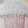 thumbnail image 2 of Mosquito net bed, luxurious bed canopy made of mesh & fabric, with ruffle decoration, double-layer canopy for bedroom decoration,, 2 of 8