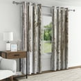 thumbnail image 4 of Aofoto Rustic Wood Blackout Curtains, Farmhouse Vintage Brown Wooden Barn Door Decor Home Bedroom ,2 Panel , 52"x63", 4 of 6