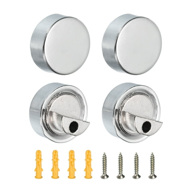 4Pcs Clips de vidrio flotante de aleación de zinc, soporte montado en la pared para espejo, soporte colgante para vidrio de espejo