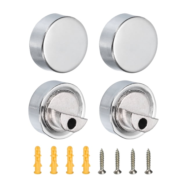 4Pcs Zinc Alloy Mirror Floating Glass Clips, Mirror Wall Mounted Holder, Mirror Glass Hanging Bracket