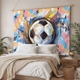 thumbnail image 3 of Sports Football, Minimalist Painted Art Tapestry for Bedroom Wall Hanging Tapestry, Ceiling Backdrop Tapestries Poster Blanket Wall Decor for Teens Room Living Room Dorm 39" x 59", 3 of 8