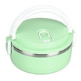 thumbnail image 3 of ZPSHYD Boîte à Lunch Thermique Empilable - Boîte à Lunch Ronde Isolée En Acier Inoxydable 304 Avec Récipients Alimentaires Scellés Pour Repas Chauds(Vert), 3 of 14
