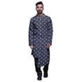 thumbnail image 1 of Atasi Kurta Pyjama Imprimé pour Hommes Style Asymétrique Vêtements d'Été Décontractés, 1 of 2